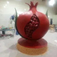 قالب سیلیکونی با پشت قالب فایبرگلاس انار و پایه