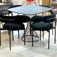 میز ناهارخوری لینا نهارخوری پایه فلز تدیJF5