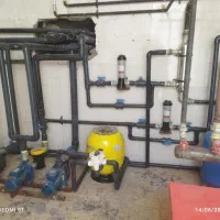 اجرا تاسیسات استخر.موتورخانه تعویض سیلیس.جارو