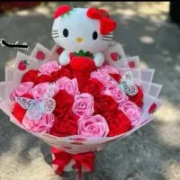 باکس گل با عروسک