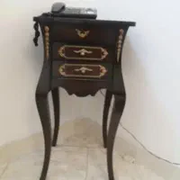میز تلفن چوبی