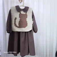 پیراهن وست طرح گربه