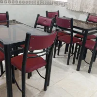 میز صندلی رستورانی تابلو پیتزا