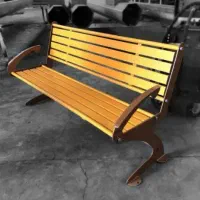 نیمکت پشتی دار فضای باز طول ۱/۵