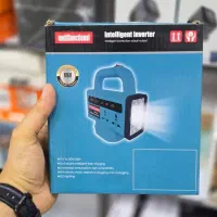 شارژر و اینورتر دسته دار سیار 2 پریز+ باتری 128ولت