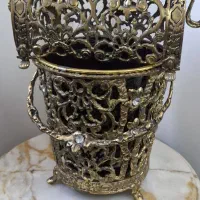سطل وجادستمال کاغذی برنجی
