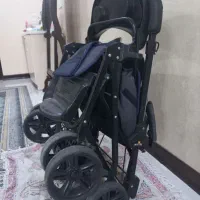 کالسکه کودک مامی بگ سورمه ای بسیار تمیز و در حد نو