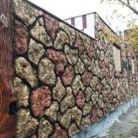 بنای.نماطرح سیمان.الاچیق .سنگ لاشه.باربیکیو استخر