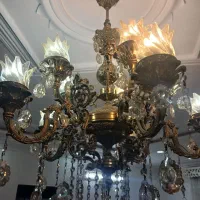 لوستر برنز 10شاخه کاملا سالم و بدون هیچ گونه زدگی