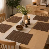 ست ۵ عددی زیربشقابی چوبی حصیری خارجی