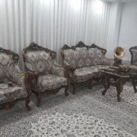 مبل استیل چوب گردو