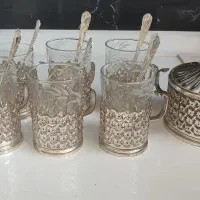 سرویس چای خوری ب همراه قندان