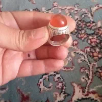 عقیق پرتقالی پراب دانه کهنه وچرب