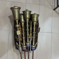 قلیان برنجی و چوبی