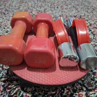 دوجفت دمبل ویک عدد مسگری درحدنو