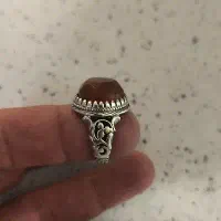 انگشتر عقیق و زبرجد