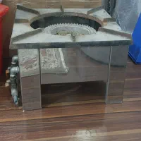 اجاق گاز زمینی استیل ۲شعله و دیگ پرسی۶من در حد نو