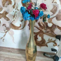 گلدان چوبی بلند