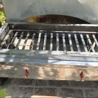 فر کباب استیل با هود و  ۳ متر کانال