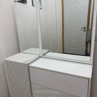 فروش آینه دراور سه کشو با پاتختی و صندلی آرایش