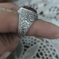 انگشتر عقیق قم کاری