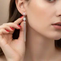 گوشواره نقره ایتالیایی