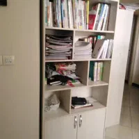 کتابخانه رنگ سفید کمد دار