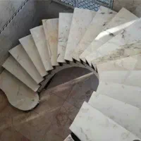 اجرای پله گرد سنگ