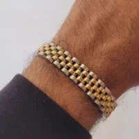 دستبند استیل طرح نقره زد زنگ
