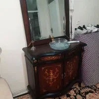 میز کنسول + آینه چوب اصل سبک