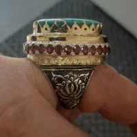 انگشتر فیروزه مردانه نقره درشت