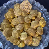 دکمه برنجی قدیمی آستان قدس رضوی