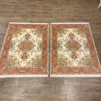 فرش جفت ۳ متری تبریز گل ابریشم