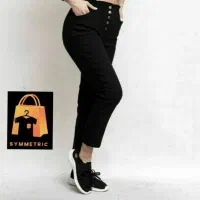 شلوار کتان کش مشکی