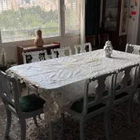 رومیزی مخمل ترک هشت نفره