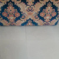 یک جفت پشتی .مخمل رنگ فیروزه ای