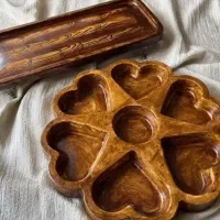 اردو خوری سنگ مصنوعی با پایه و دستگیره طرح چوب
