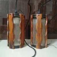 لوستر آشپزخونه اتاق وگلدان کوزه شیشه ای کنارسالنی