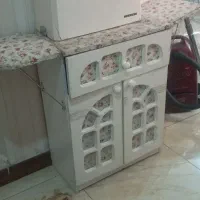 میز چرخ خیاطی،میز ناخن ،پرده حریر،پایه گلدان،قفس