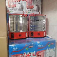 بخاری هیتر برقی4 شعله فَن دارفنَدار المنت شیشه ایz