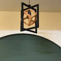 لوستر چوب و فلز