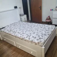 تخت یک و نیم نفره عرض۱۲۰ با۲کشو بدون تشک