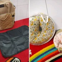بالش شیردهی وقنداق سویسی وکیف نوزاد درحدودنو