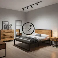 تخت خواب دونفره فلزی یک نفره شایسته تشک(آرکا صنعت)