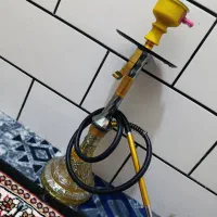 قلیان چوبی برنجی سوپاپی