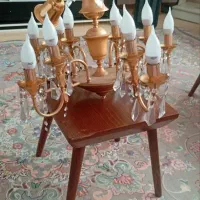 لوستر آویز برنجی شش شاخه درحد