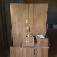 ست کابینت MDF آشپزخانه + کمد دیواری