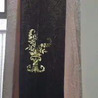 پرده سالنی تور ترک.کناره مخمل. کاملا نو و تمیز