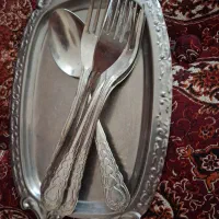 قاشق چنگال مسی