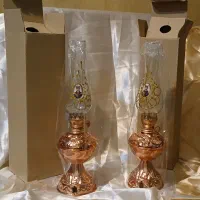 چراغ گردسوز نفتی شاه عباسی طرح مسی